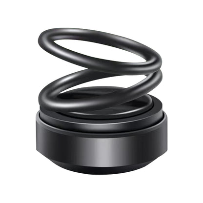 Solar Powered Car Fragrance Diffuser – Rotating Double Ring Aromatherapy Decoration