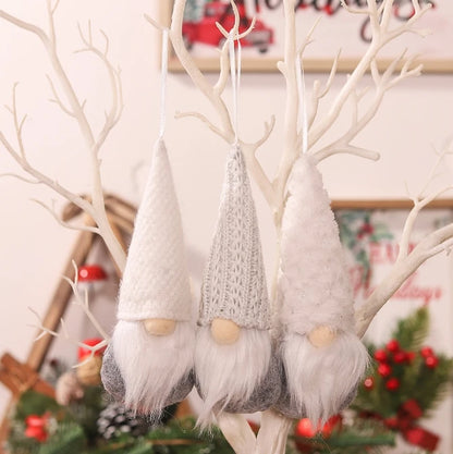 3pcs Swedish Christmas Gnome Ornaments – Handmade Plush Santa Elves Hanging Decorations for Tree & Home Décor