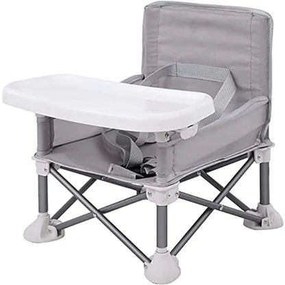 Portable Baby Booster Seat – Folding Travel Dining Chair with Feeding Tray for Kids