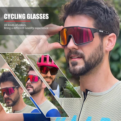Kapvoe Men’s Cycling Glasses – UV400 Sports Sunglasses for Road & MTB Riding