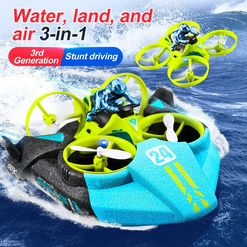 RC 3 in 1 Sea Land And Air Flying Boat Car Toy