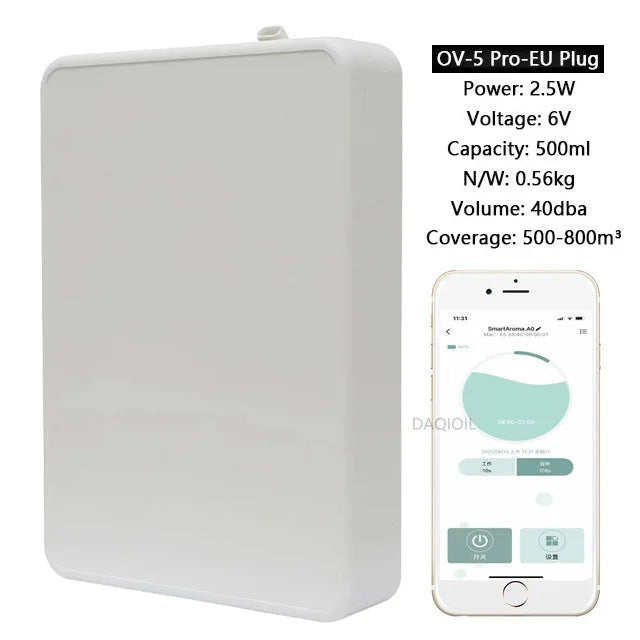 Smart Scent Air Diffuser – 500ml Professional Waterless Essential Oil Fragrance Machine for Home & Office