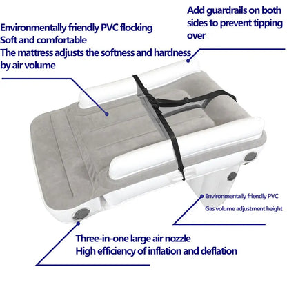 Car Inflatable Mattress – Portable Travel Air Bed for Back Seat, Camping & Long Trips