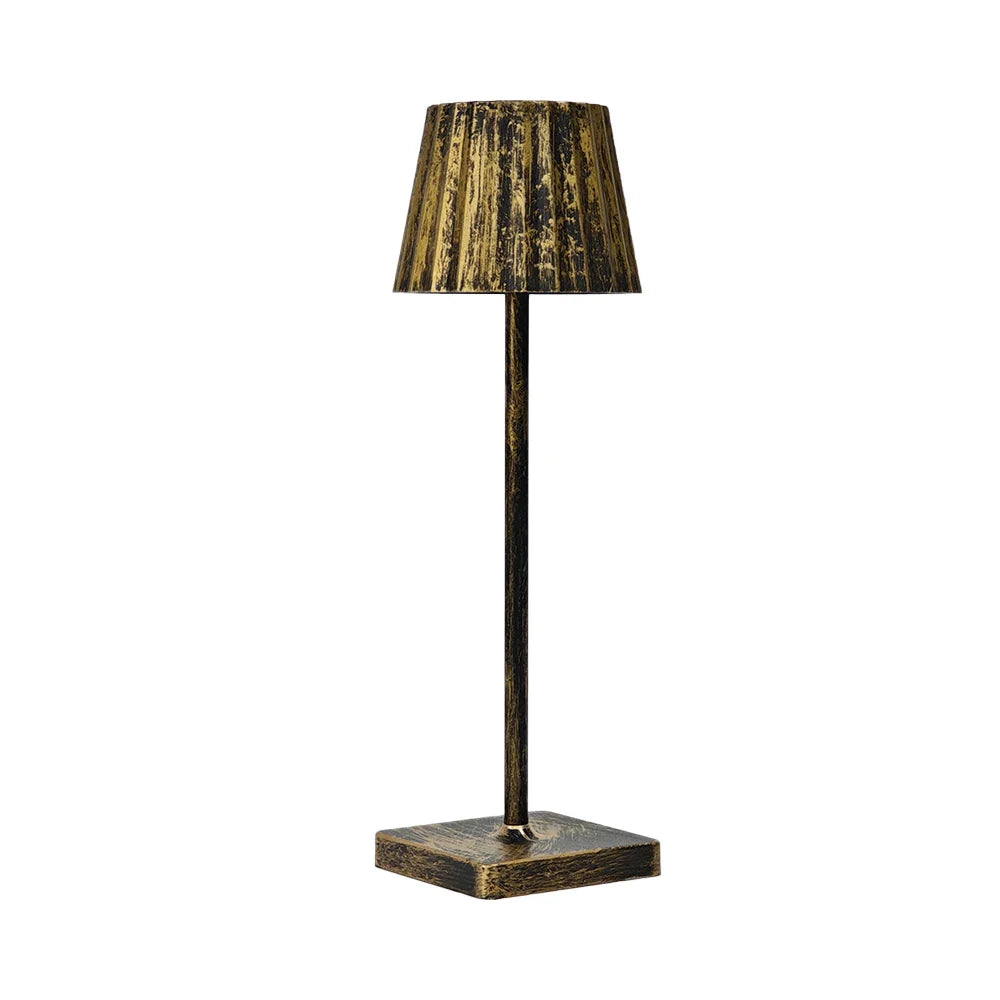 Portable Cordless LED Rechargeable Outdoor & Indoor Table Lamp with Pleated Shade - 3 Colours