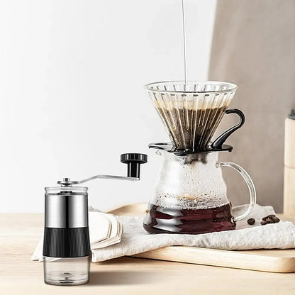 Manual Coffee Grinder – Portable Burr Hand Coffee Bean Grinder for Home & Camping