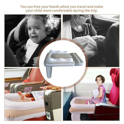 Inflatable Airplane Bed for Kids – Baby Travel Seat Extender with High Sides for Comfortable Flights