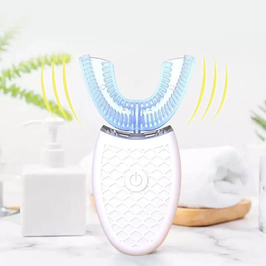 U-Shaped Electric Toothbrush – 360° Automatic Sonic Toothbrush with USB Rechargeable Silicone Head