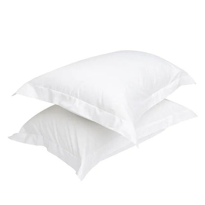 Set of 2 Premium Egyptian White Oxford Cotton Pillowcases