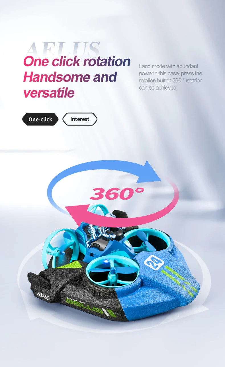 RC 3 in 1 Sea Land And Air Flying Boat Car Toy