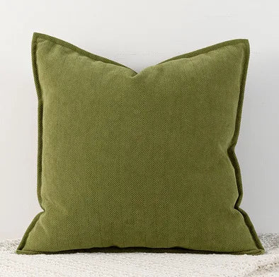 Modern Chenille Throw Cushion Covers with Zipper - 8 Colours