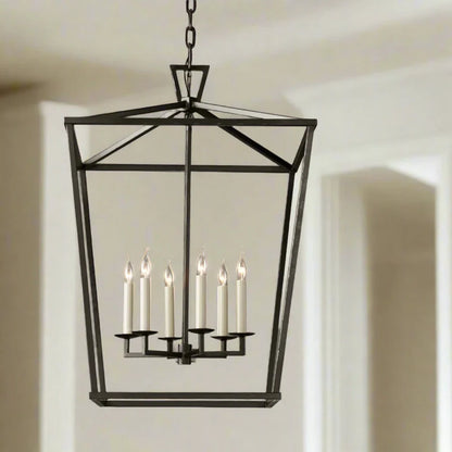 Farmhouse Industrial Hanging Pendant Light - Black, Gold & Silver