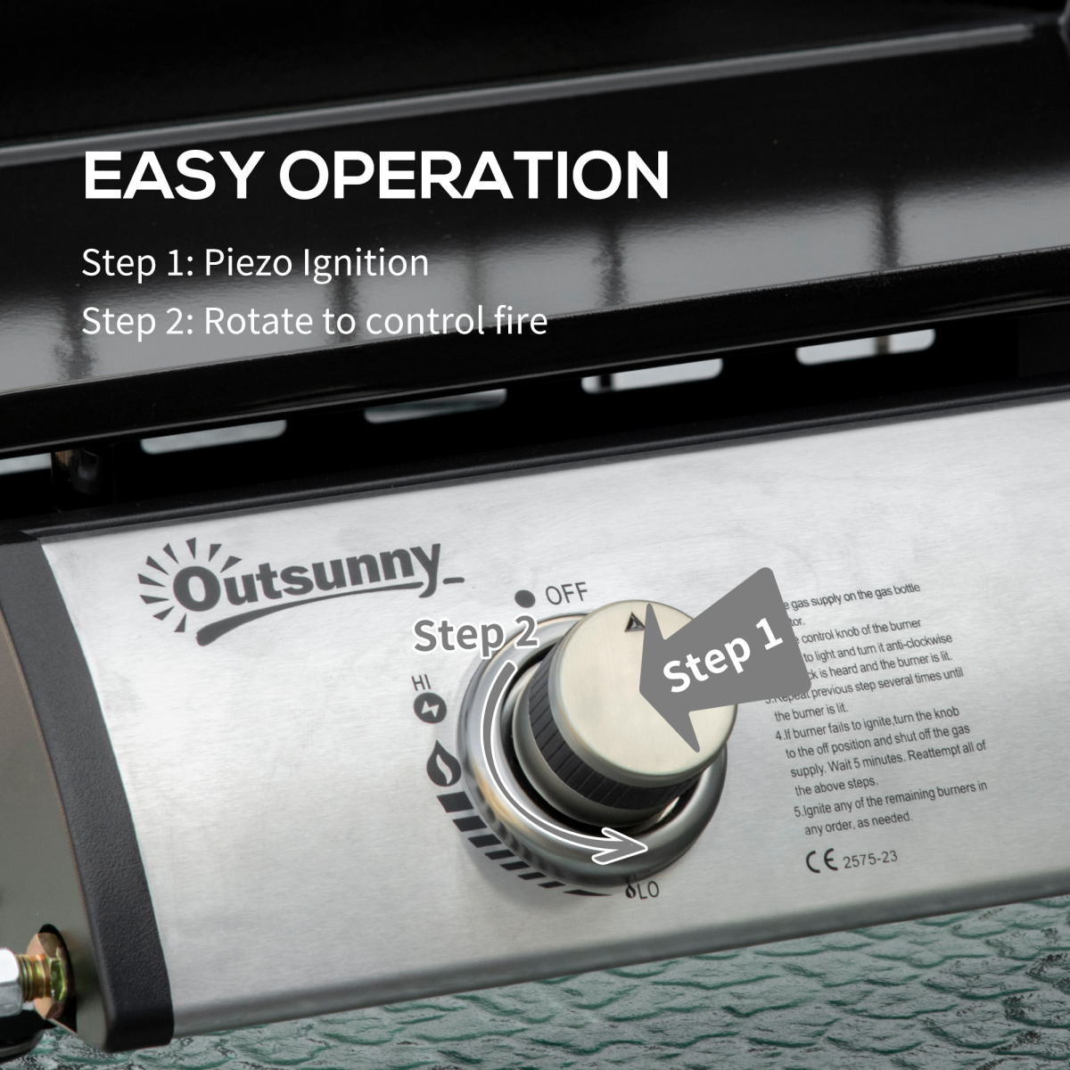 10kW Portable Gas BBQ Grill - Dual Burner, Compact & Easy Clean