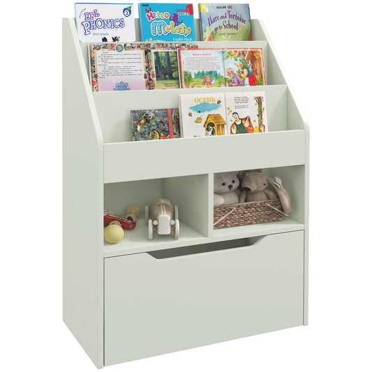 Kids Bookcase & Toy Box: Mobile, Compact Storage Solution for Young Readers