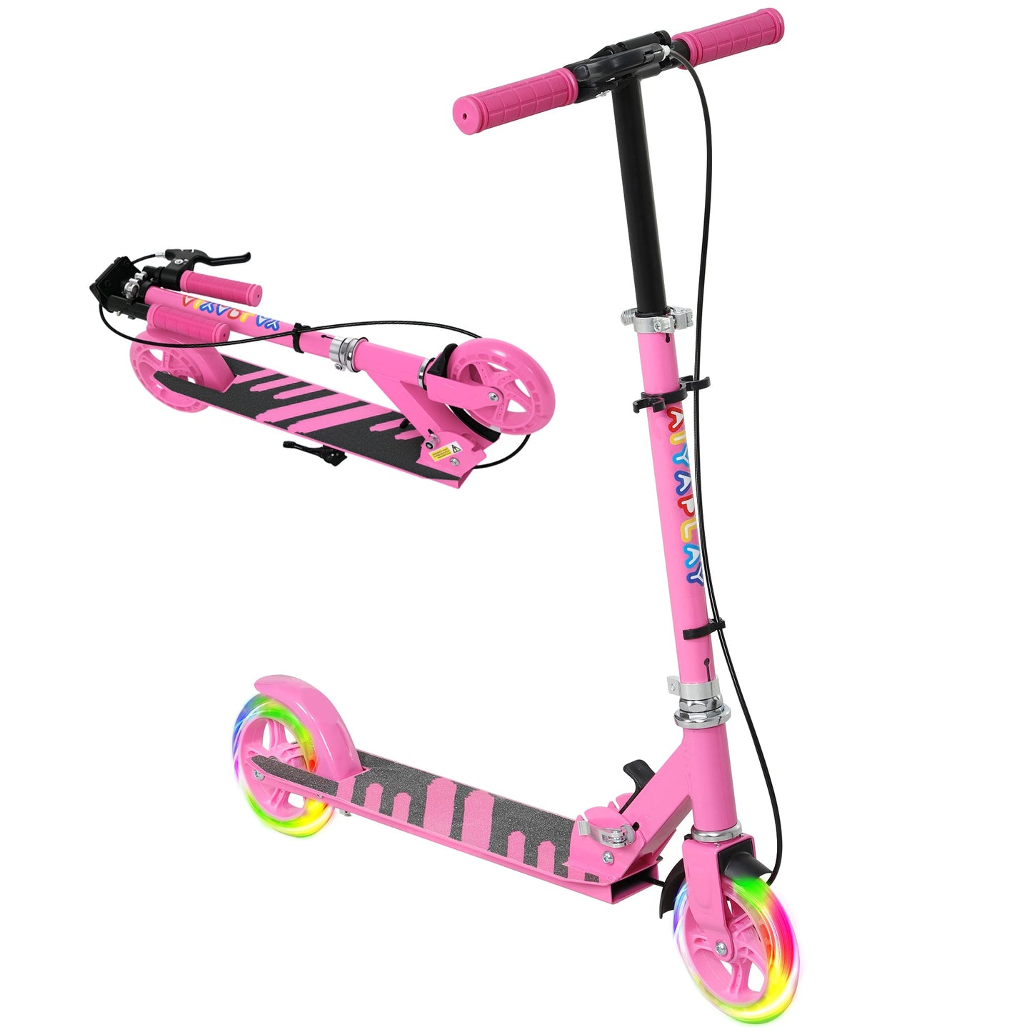 AIYAPLAY Kids Folding Scooter with Wheels