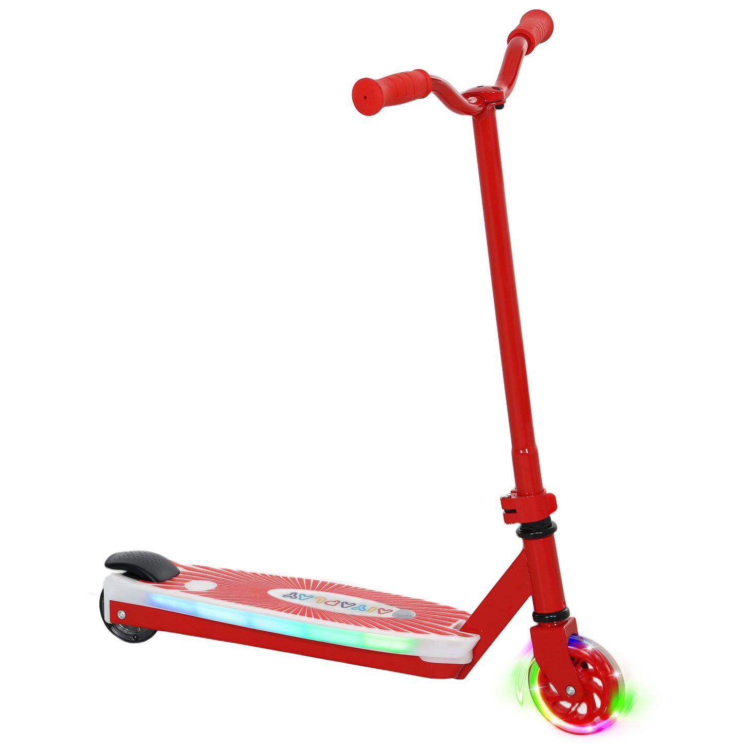 AIYAPLAY Kids Electric Scooter with Balance Wheels for Ages 4-7