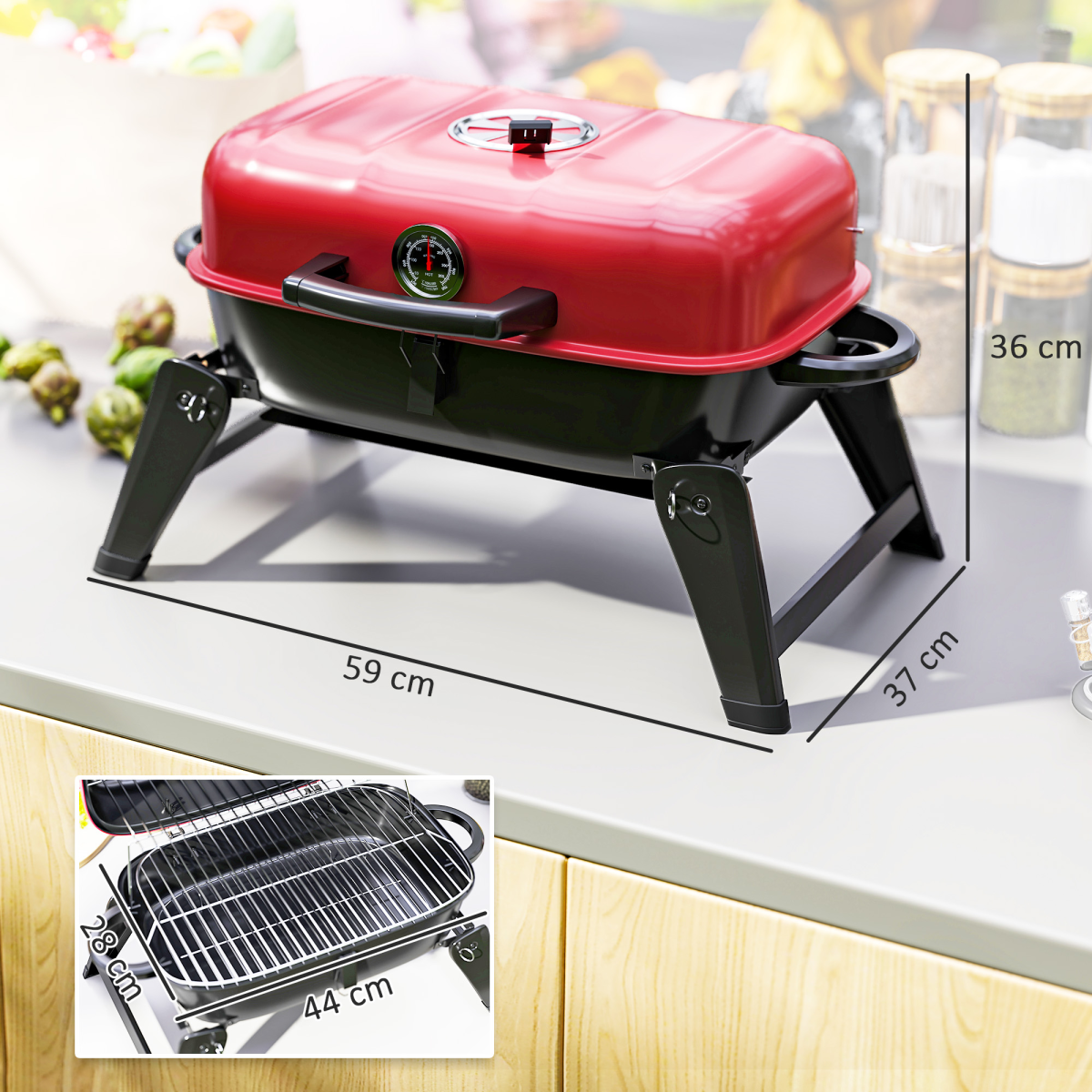 Portable Charcoal BBQ Grill – Perfect for Camping Adventures