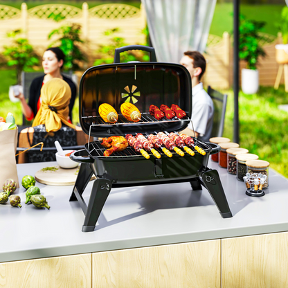 Portable Charcoal BBQ Grill – Perfect for Camping Adventures