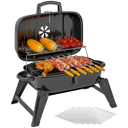 Portable Charcoal BBQ Grill – Perfect for Camping Adventures