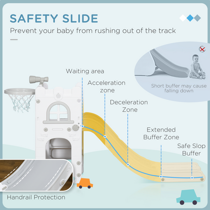 AIYAPLAY 4-in-1 Indoor Kids Slide: Fun & Safe Playset for Toddlers 1-3 Years