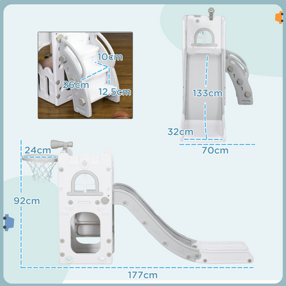 AIYAPLAY 4-in-1 Indoor Kids Slide: Fun & Safe Playset for Toddlers 1-3 Years