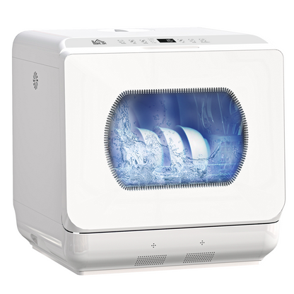 Compact 4-Place Dishwasher: 6 Programs for Effortless Cleaning