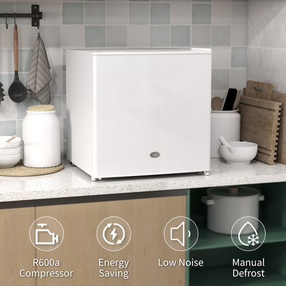 35L Compact Tabletop Freezer - Space-Saving Black Design with Keys
