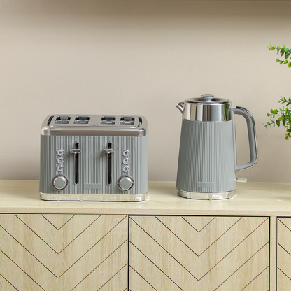 Rapid Boil Kettle & 4-Slice Toaster Set - Stylish Breakfast Essentials!