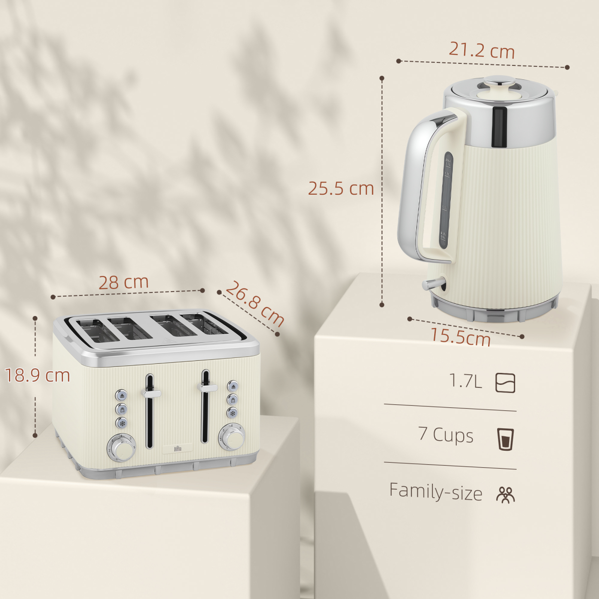 Rapid Boil Kettle & 4-Slice Toaster Set - Stylish Breakfast Essentials!