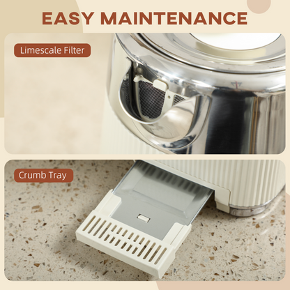 Rapid Boil Kettle & 4-Slice Toaster Set - Stylish Breakfast Essentials!