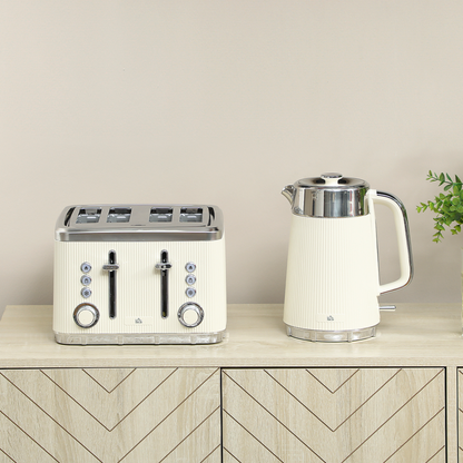 Rapid Boil Kettle & 4-Slice Toaster Set - Stylish Breakfast Essentials!