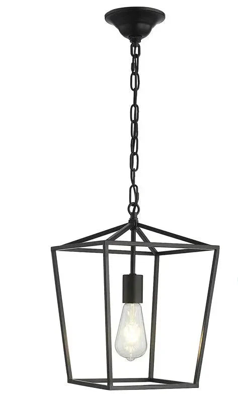 Vintage Metal Industrial Hanging Pendant Light - Black & Gold