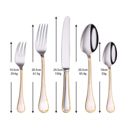 Selena Gold Edge Luxury Cutlery Set