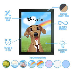 Custom Pet Light Box Art