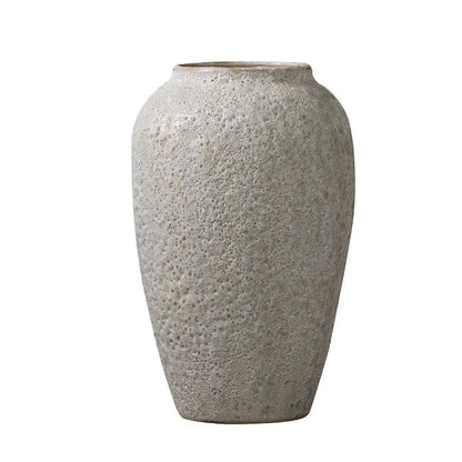 White Luxury Ceramic Decorative Textured Flower Vase - 3 Sizes