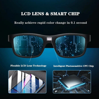 0.1-second Intelligent Photosensitive/Photochromic Color-changing Polarized Sunglasses