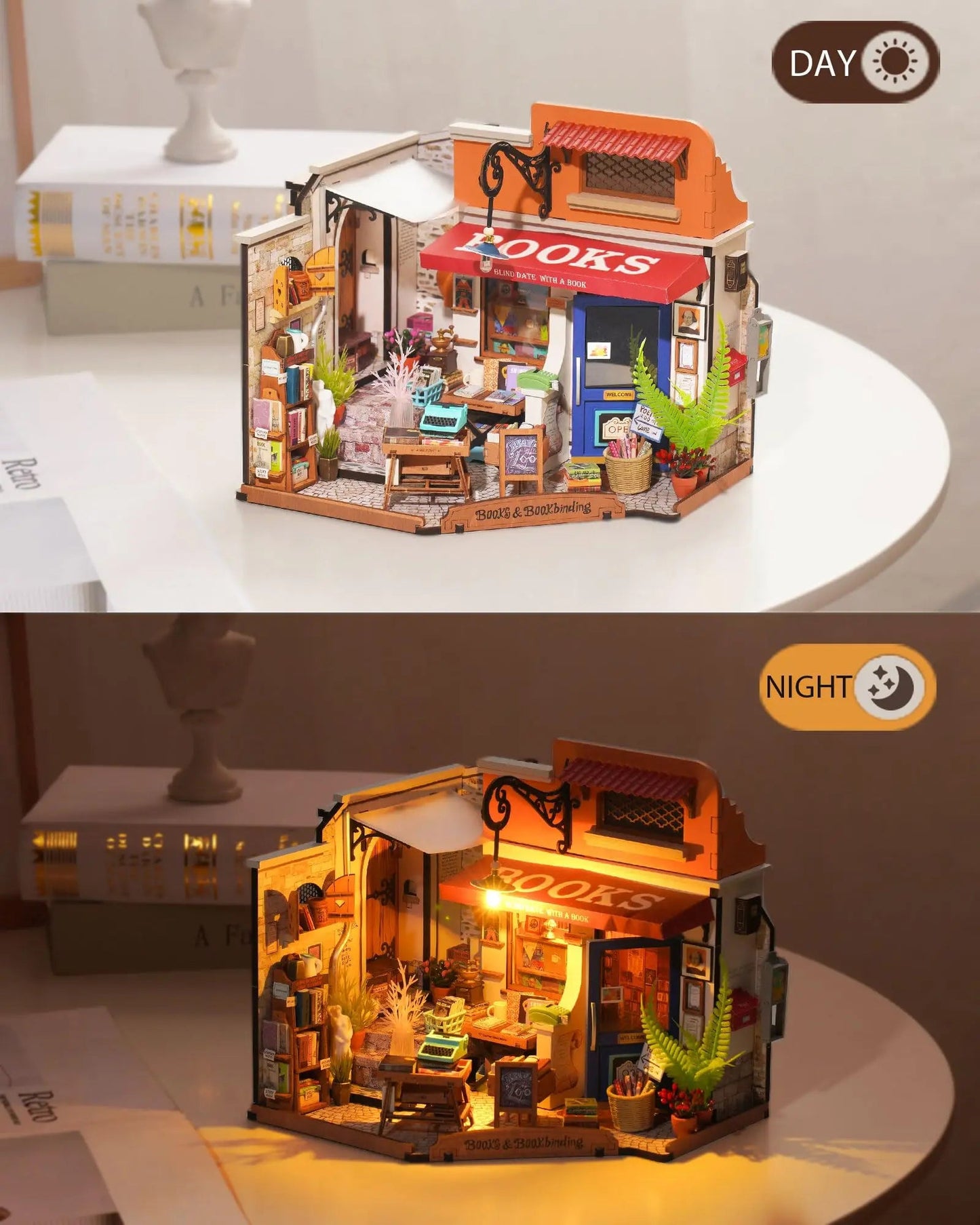 Miniature House Kit DIY Dollhouse with LED for Adults & Kids