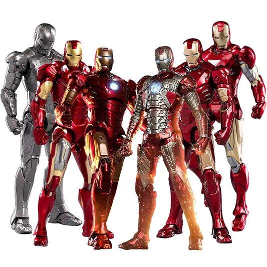 LED Light Iron Man 7" Movie Action Figure Tony Stark Legends Toys