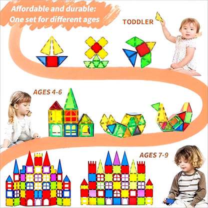Magblock 66PCS Magnetic Building Blocks Set for Kids Ages 3-10