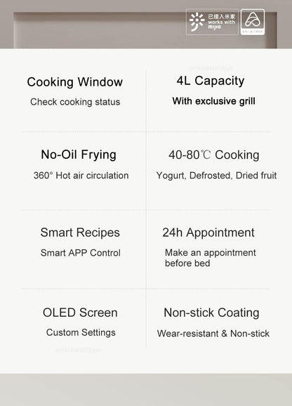 AirCrisp Pro Smart 4L Air Fryer Cooker | Effortless Healthy Cooking