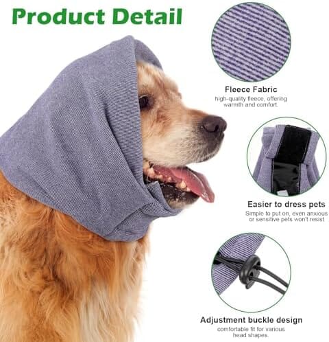 Anxiety Relief Adjustable Pet Ear Muffs for Noise Protection