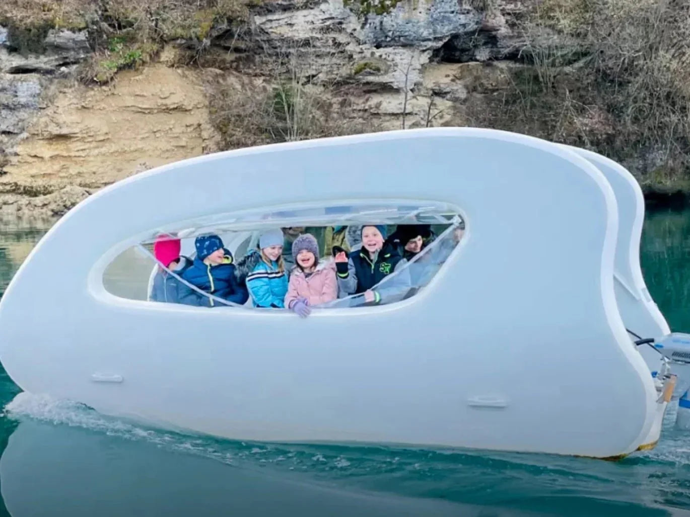 AquaCat: Electric Pontoon Boat, PVC DWF Catamaran