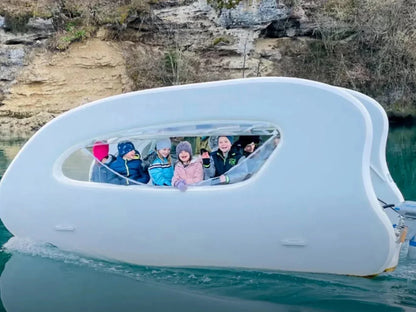 AquaCat: Electric Pontoon Boat, PVC DWF Catamaran