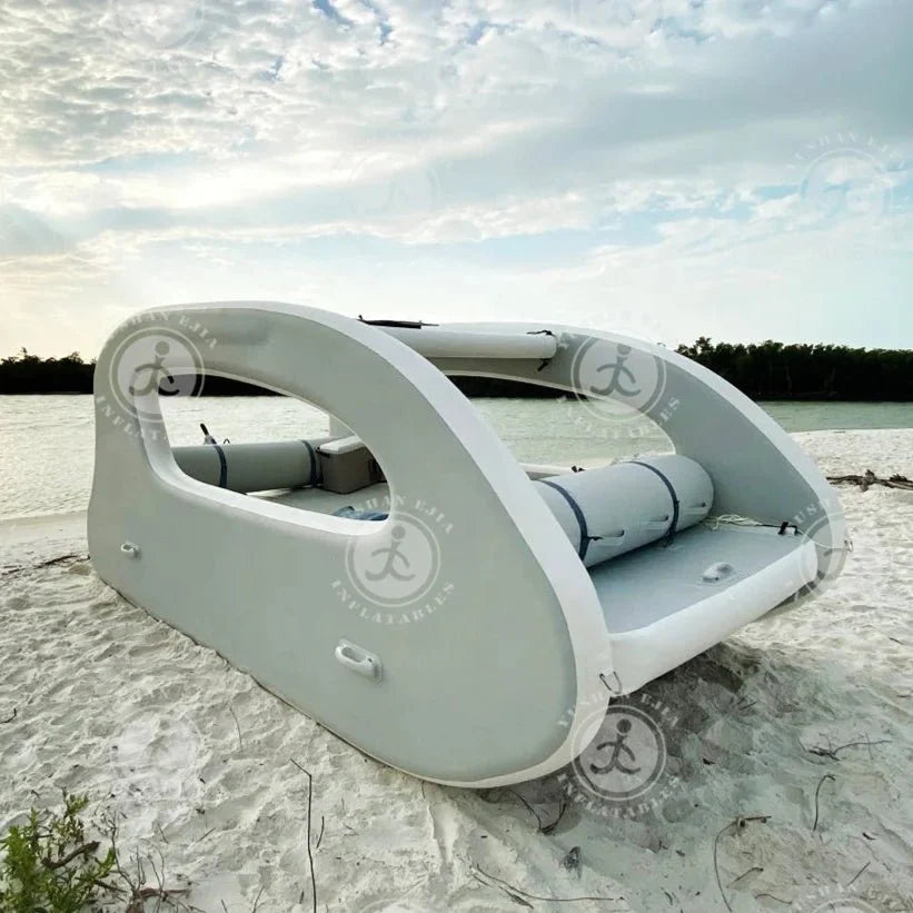 AquaCat: Electric Pontoon Boat, PVC DWF Catamaran