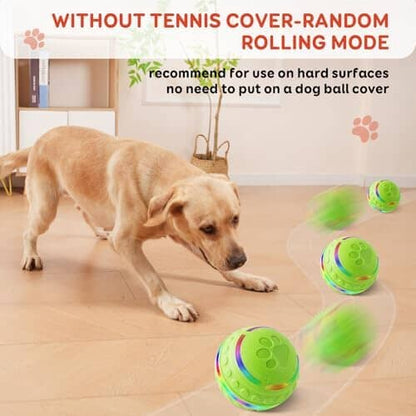 Automatic Rolling Dog Balls with Silicone Cover