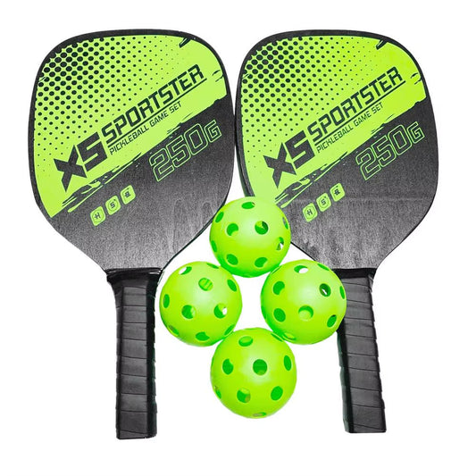 Professional Pickleball Paddle Set with Non-Slip Grip and Ultra Cushion Rackets, Includes 4 Training Balls for Adults and Children