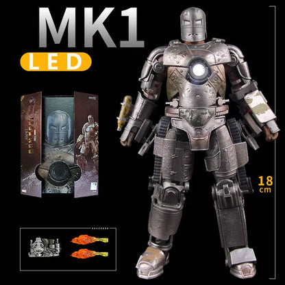 LED Light Iron Man 7" Movie Action Figure Tony Stark Legends Toys