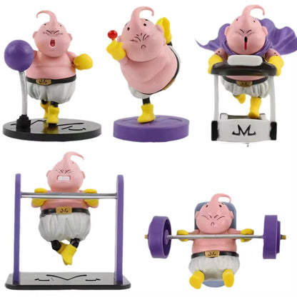 5Pcs/Set Dragon Ball Z Fitness BUU Action Figure Toys Collection Figurine Doll