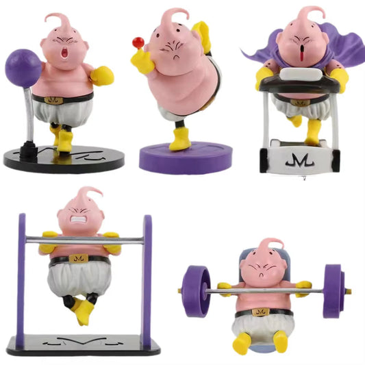 5Pcs/Set Dragon Ball Z Fitness BUU Action Figure Toys Collection Figurine Doll