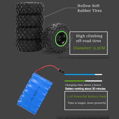 4WD Off-Road RC Car - 1:12 & 1:16 Scale Remote Control Buggy for Kids - 2.4G Radio Control Truck