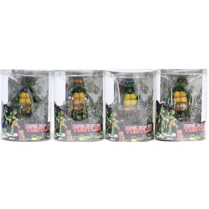 NECA Teenage Mutant Ninja Turtles Anime Action Figure Collection Gift for Kids 4Pcs/Set